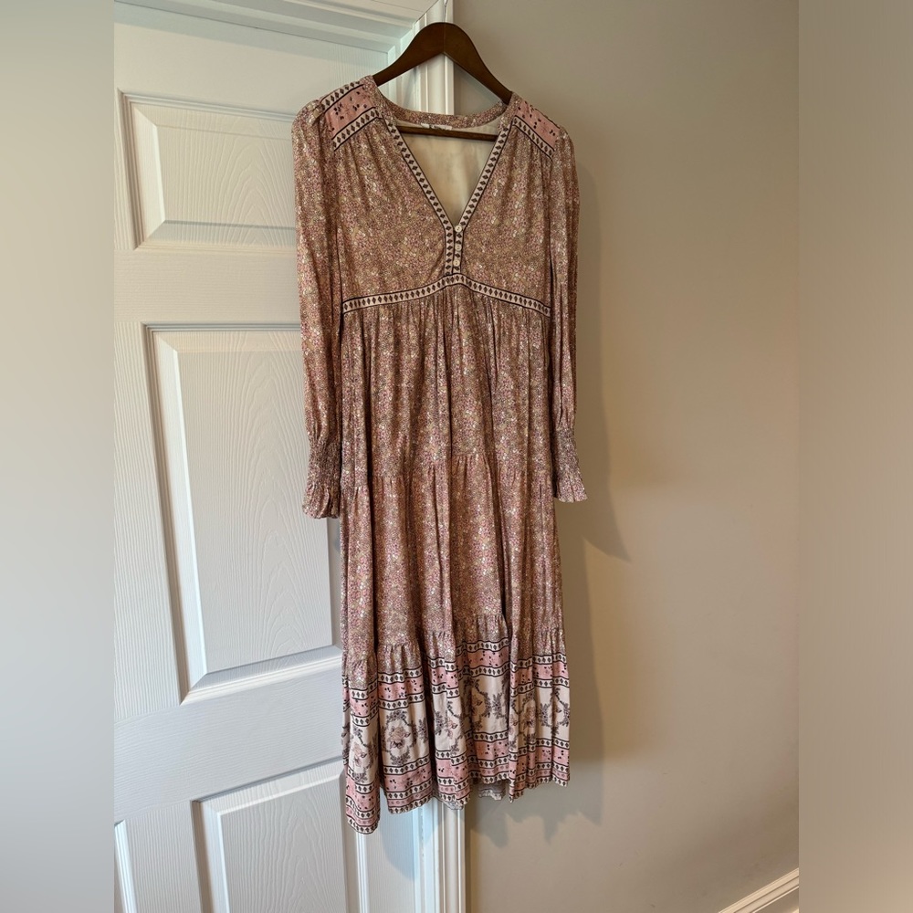 Pink Floral Midi Dress | In Bloom Boutique Brand | Size Small | Like New